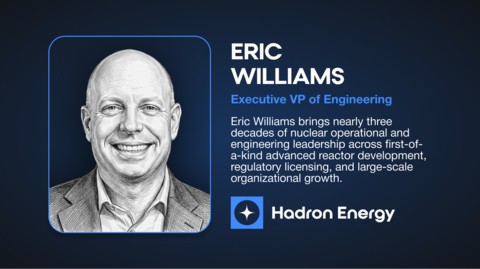 Hadron Energy Appoints Eric Williams as Executive Vice President of Engineering
