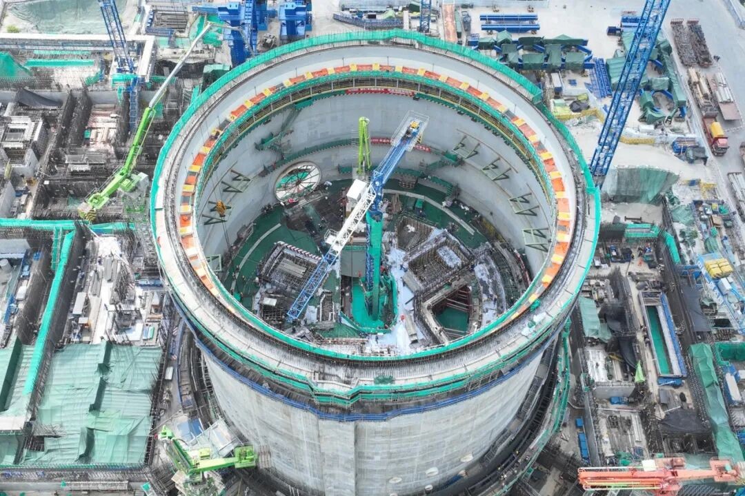 漳州核电4号机组反应堆厂房16.5米板浇筑圆满完成