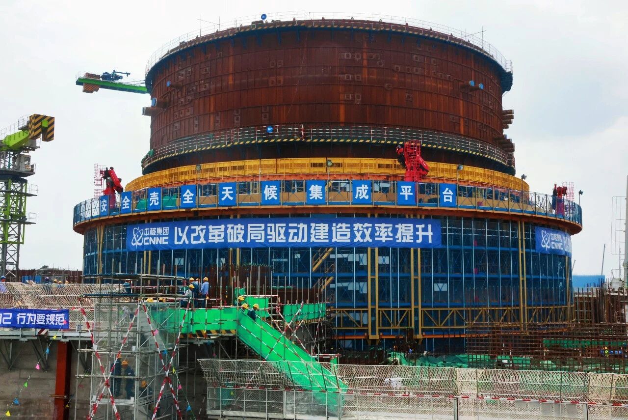 中核华兴自主研发“造岛机”在徐圩项目完成首次顶升